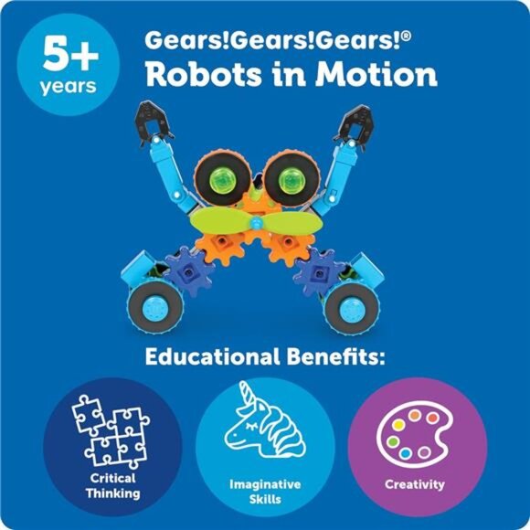 Gears! Gears! Gears! Robots in Motion Building Set - 116 Pieces, Ages 5+, Robot - Picture 5 of 7